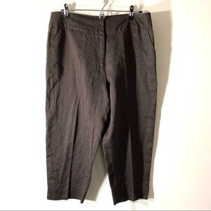 Sunny Leigh Brown Linen Cropped Pants